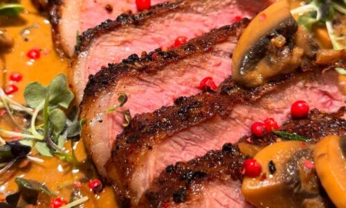 Steak au Poivre – Literally “Steak w/pepper”