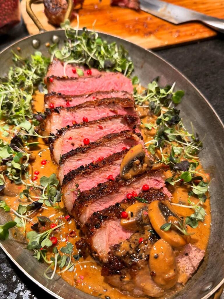 Steak au Poivre – Literally “Steak w/pepper”