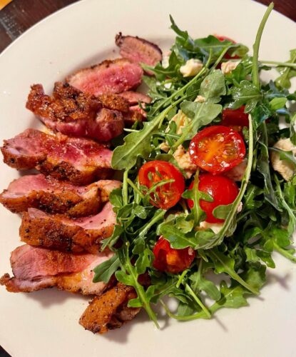 Seared duck breast