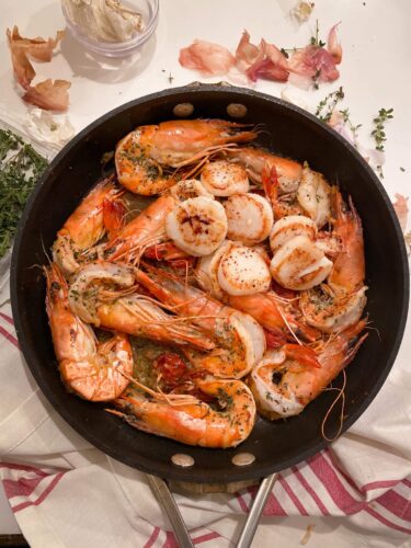 Charred Shrimps and Scallops